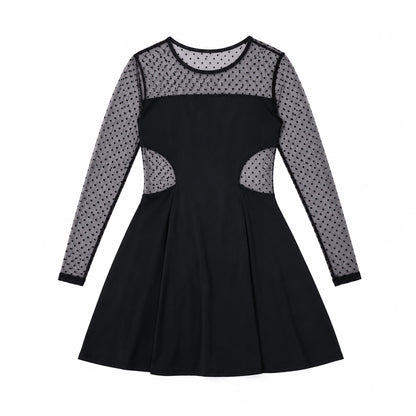 Mesh polka dress