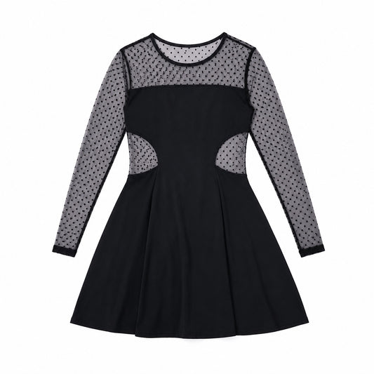 Mesh polka dress