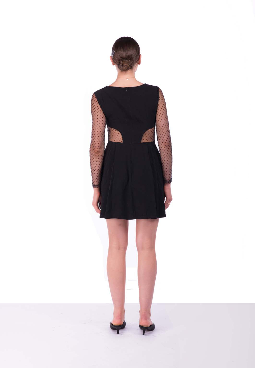 Mesh polka dress